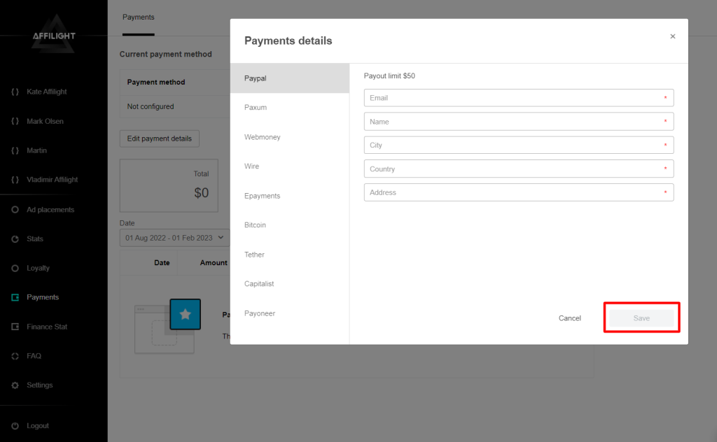 Payments